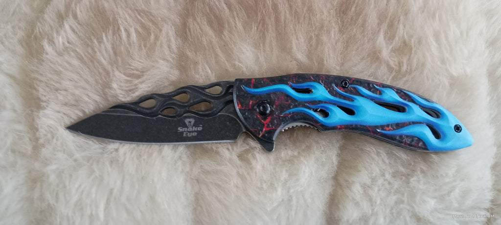 BLUE FLAME SPRING ASSIST POCKET KNIFE – Bama Paracord & More