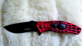 SPIDER SURVIVAL POCKET KNIFE-RED