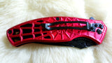 SPIDER SURVIVAL POCKET KNIFE-RED
