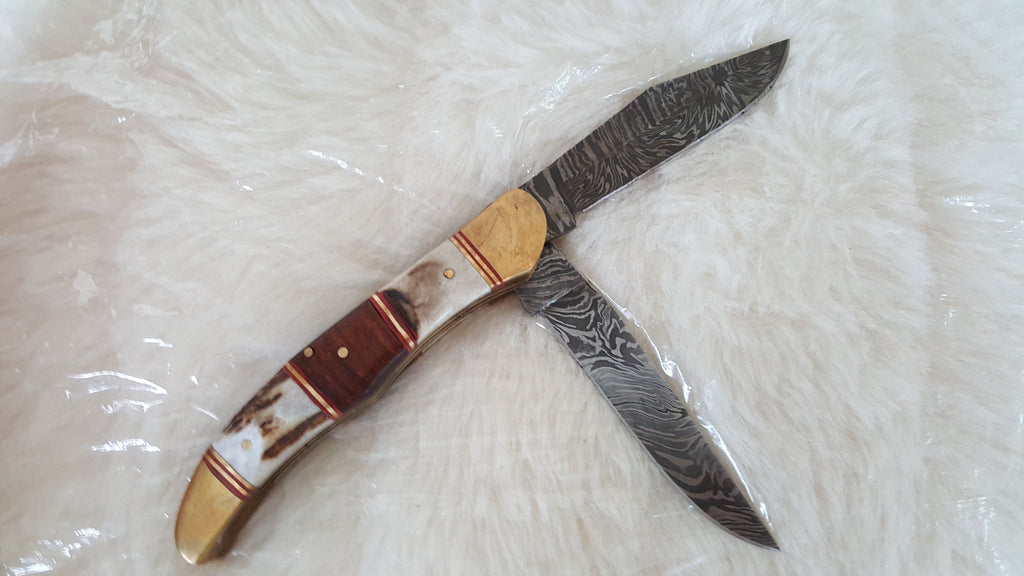 Cattleman Damascus Steel Steak Knives