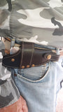 CUSTOM HANDMADE "BANDIT" BLACK QUICK DRAW LEATHER KNIFE SHEATH