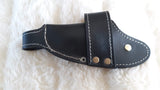 CUSTOM HANDMADE "BANDIT" BLACK QUICK DRAW LEATHER KNIFE SHEATH