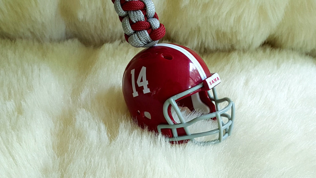 alabama football helmet 17 ALABAMA Football Helmet Paracord Keychain-NEW – Bama Paracord & More