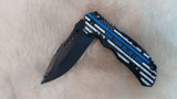 POLICE "THE THIN BLUE LINE" POCKET KNIFE
