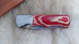 "ALABAMA ROLL TIDE" TRIBUTE DAMASCUS POCKET KNIFE