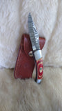 "ALABAMA BULLS-EYE" ROLL TIDE TRIBUTE DAMASCUS KNIFE