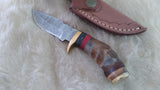 CUSTOM DAMASCUS "THE ULTRA MINI RAM" RAM HORN SKINNER KNIFE