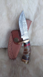 CUSTOM DAMASCUS "THE ULTRA MINI RAM" RAM HORN SKINNER KNIFE