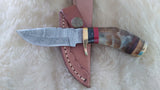 CUSTOM DAMASCUS "THE ULTRA MINI RAM" RAM HORN SKINNER KNIFE