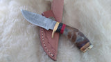 CUSTOM DAMASCUS "THE ULTRA MINI RAM" RAM HORN SKINNER KNIFE