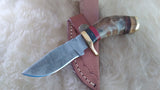 CUSTOM DAMASCUS "THE ULTRA MINI RAM" RAM HORN SKINNER KNIFE