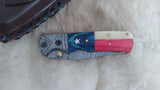 "TEXAN" DAMASCUS PAKKA WOOD FOLDER