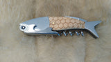 FISH POCKET KNIFE W/CORKSCREW & BOTTLE OPENER