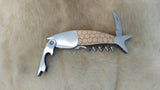 FISH POCKET KNIFE W/CORKSCREW & BOTTLE OPENER