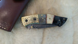 "BLUE GILL" CAMEL BONE/RAM HORN FOLDER