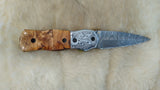 "OLIVE BRANCH" OLIVE WOOD POCKET KNIFE W/SHEATH