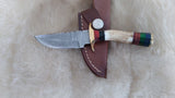 CUSTOM DAMASCUS "THE ULTRA MINI STAG HORN" SKINNER KNIFE