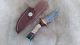 CUSTOM DAMASCUS "THE ULTRA MINI STAG HORN" SKINNER KNIFE