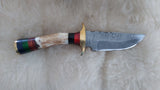 CUSTOM DAMASCUS "THE ULTRA MINI STAG HORN" SKINNER KNIFE