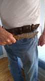 CUSTOM DAMASCUS "STALLION" SCRIMSHAW BONE TRACKER KNIFE