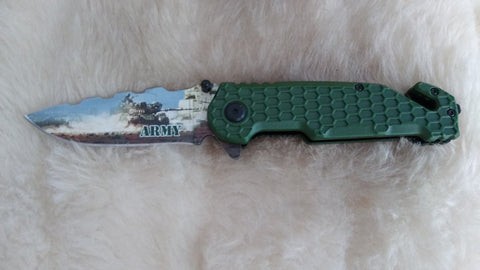 ARMY SPRING ASSIST TACTICAL POCKET KNIFE