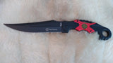 FIRE FIGHTER MEDALLION FIXED BLADE KNIFE W/SHEATH (LEFT HAND)