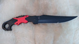 FIRE FIGHTER MEDALLION FIXED BLADE KNIFE W/SHEATH (LEFT HAND)