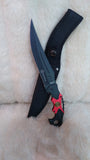 FIRE FIGHTER MEDALLION FIXED BLADE KNIFE W/SHEATH (LEFT HAND)