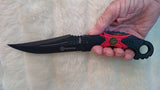 FIRE FIGHTER MEDALLION FIXED BLADE KNIFE W/SHEATH (LEFT HAND)