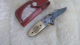 "AUBURN WAR EAGLE TRIBUTE" DAMASCUS SCRIMSHAW CAMEL BONE