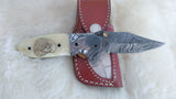 "AUBURN WAR EAGLE TRIBUTE" DAMASCUS SCRIMSHAW CAMEL BONE