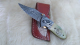 "AUBURN WAR EAGLE TRIBUTE" DAMASCUS SCRIMSHAW CAMEL BONE