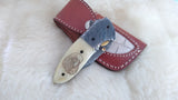 "AUBURN WAR EAGLE TRIBUTE" DAMASCUS SCRIMSHAW CAMEL BONE