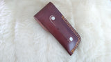 "ALABAMA ROLL TIDE" DELUXE HAND MADE DAMASCUS FOLDER W/LEATHER SHEATH