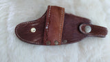 CUSTOM HANDMADE "OL' RED HAIRY" QUICK DRAW HAIR ON HIDE LEATHER KNIFE SHEATH