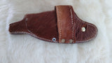 CUSTOM HANDMADE "OL' RED HAIRY" QUICK DRAW HAIR ON HIDE LEATHER KNIFE SHEATH