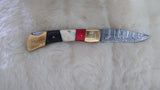 "BULLDOGS BIG DAWG" GEORGIA BULLDOGS DAMASCUS FOLDER W/SHEATH