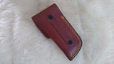 "ALABAMA ROLL TIDE" DELUXE HAND MADE DAMASCUS FOLDER W/LEATHER SHEATH