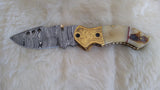 "LUXE GOLD NUGGET" CAMEL BONE/RAM HORN FOLDER