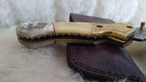 "LUXE GOLD NUGGET" CAMEL BONE/RAM HORN FOLDER
