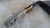 "LUXE GOLD NUGGET" CAMEL BONE/RAM HORN FOLDER
