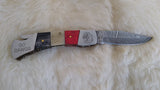 "BULLDOGS PUP" GEORGIA BULLDOGS DAMASCUS FOLDER W/SHEATH