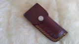 "ALABAMA ROLL TIDE" DELUXE HAND MADE DAMASCUS FOLDER W/LEATHER SHEATH