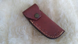 "USA" HAND MADE DAMASCUS POCKET KNIFE W/SHEATH