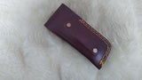 "ALABAMA ROLL TIDE" DELUXE HAND MADE DAMASCUS FOLDER W/LEATHER SHEATH