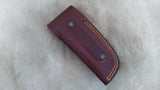 "AUBURN BULLS-EYE TRIBUTE" DAMASCUS POCKET KNIFE W/LEATHER SHEATH