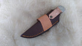 CUSTOM DAMASCUS "SILVER LINING" CARBON SKINNER KNIFE