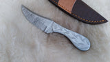 CUSTOM DAMASCUS "SILVER LINING" CARBON SKINNER KNIFE