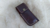 "BLUE NOVA" DAMASCUS CAMEL/RAM HORN POCKET KNIFE W/SHEATH