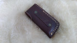 "BLUE NOVA" DAMASCUS CAMEL/RAM HORN POCKET KNIFE W/SHEATH